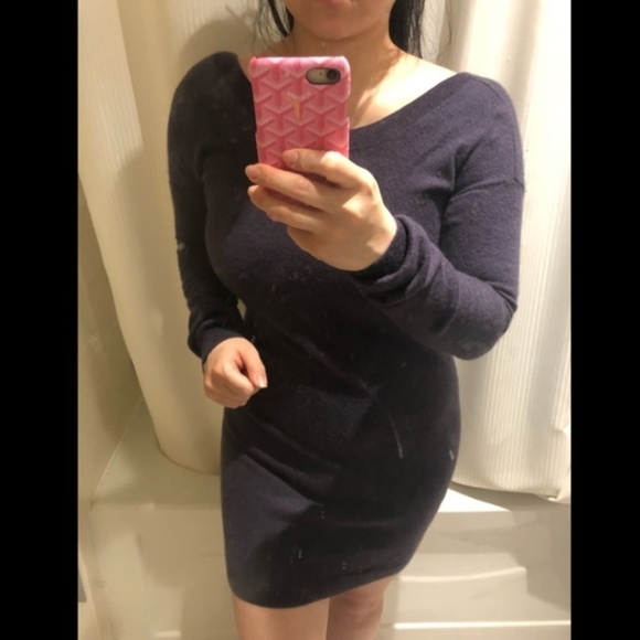 Aritzia Babaton Knit sweater dress Wool Cashmere Minimalist Charcoal Gray XS - Picture 11 of 11